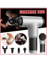 Fascial Gun Rh-320 6 Kademe Hız Ayarlı, 4 Parça Başlıklı, Usb Şarjlı, Masaj Tabanca Aleti