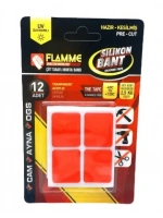 Flamme Silikon ( 12pcs ) Çift Taraflı ( Montaj ) Bant*25x10