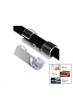 Ft-chına Ft-8018-3 Baysa-010 (20pcs) Kablo Tutucu Klips (yapışkanlı) (beyaz Plastik & Şeffaf Mika Kristal)*25x12