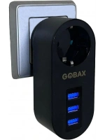 Gobax Termal Akım Korumalı Akıllı Priz 3xusb Li, Çocuk Korumalı, Led Işıklı, Yüksek Isıya Dayanıklı