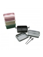 Gondol Tasteful G-769 Beslenme Kutusu ( 2+1=3 Bölmeli & Çatal & Kaşık & Çiftli Taşıma Kulp ) (renkli Plastik)*24=k
