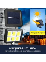 Güneş Enerjili Hareket Sensörlü Bahçe Lambası Sl-f100