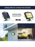 Güneş Enerjili Hareket Sensörlü Bahçe Lambası Sl-f100