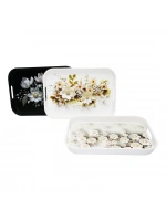 Harmony Time As-143-g Saray Çiçek Desen Plastik ( Dikdörtgen )tepsi ( 35x25cm )*24=k