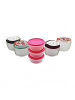 Harmony Tıme Ht-037 Plastik ( 3pcs & Yuvarlak ) Mini Kahvaltı Saklama Kabı*36=k
