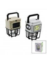 Hellocloud Hc-7677b (3in1= 2-led Fener & Cob Led & 1-rustik Ampul ) Kamp & Bahçe Fener (solar & Şarjlı) (powerbank)*60