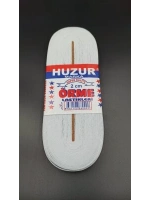 Huzur ( Beyaz & 2cm ) Paça Lastik Yassı Geniş 10mt*50