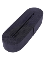 Huzur ( Siyah & 4cm ) Paça Lastik Yassı Geniş 10mt.*20