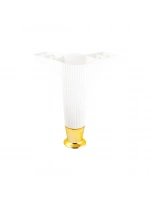 İbico-938 ( 15cm & Beyaz & Gold Uçlu ) Plastik Mobilya & Koltuk Ayak*10x10