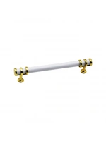 İbico-949 ( 16cm ) ( Yüzük Altın & Kulp Beyaz ) Boru Çekmece Kulp*10x5