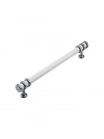 İbico-954 ( 16cm ) ( Yüzük Krom & Kulp Beyaz ) Boru Çekmece Kulp*10x5