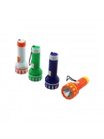 İbico İ10-008 Led Flashlight L-989 ( Pilli ) ( Mini=11cm ) El Feneri ( Renkli Plastik )*24x40