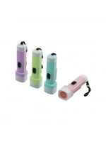 İbico İ10-009 Led Flashlight Jy-2023 ( Pilli ) ( Mini=9cm ) El Feneri ( Renkli Plastik )*48x32