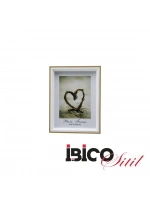 İbico İ12-032 ( 6x8 & 15x20cm ) ( Kalın & Lüx Bambu & Çift Renk Çerçeve ) Ahşap Resim Çerçevesi *36=k