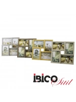 İbico İ12-035 ( 4lü & Birleşik & Lüx Bambu ) (tek Renk Mix Çerçeve) (aile Foto) Ahşap Resim Çerçeve ( 4x6 & 10x15cm )*24=k