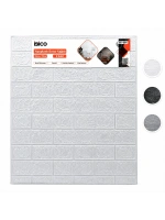 İbico İ13-084 ( 2pcs ) ( 70x77cm ) ( Kabartma & Köpük Panel ) ( Tuğla Desen ) ( Siyah & Gri ) Yapışkanlı Duvar Kağıt*60=k