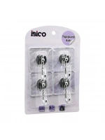 İbico İ17-008 (4pcs) (gümüş) (krom Görünüm) Plastik Askı ( Yapışkanlı=şeffaf Mika Kristal Plaka=çatlak Desen) (3kg)*12x14
