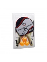 İbico İ19-004 ( Masa Tenisi ) ( Fileli ) Pinpon Raket Seti ( 2pcs Raket & 3pcs Top & 1pcs File - Ayak )*60