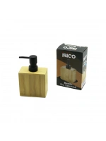 İbico İ21-070 ( Dikdörtgen ) Ahşap Bambu Sıvı Sabunluk ( Siyah Plastik Pompa ) ( 5.8 X 9.9cm & Y: 10cm )*48
