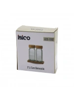 İbico İ22-132 ( 2pcs ) Bambu Tuzluk & Biberlik & Baharatlık*48
