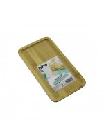 İbico İ22-177 ( Dikdörtgen ) Ahşap Bambu Servis Sunum Tepsi & Tahtası ( Mini Tepsi ) ( 25x14x1.5cm )*36