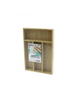 İbico İ22-206 ( 4 Bölmeli ) Ahşap Bambu Kaşıklık ( 24x33cm )*24