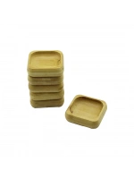 İbico İ22-218 ( 9cm & Kare ) Ahşap Bambu Çerezlik & Lokumluk Kase*6x30