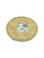 İbico İ22-225 ( Yuvarlak=30cm ) ( Döner Tablalı ) Ahşap Bambu Sunum Tepsisi & Mini Sofra*24