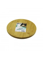 İbico İ22-235 ( Yuvarlak=25cm & Ayaklı ) Ahşap Bambu Sunum Tepsisi & Mini Sofra ( Düz Taban )*24