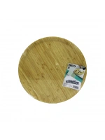 İbico İ22-241 ( Yuvarlak=38cm ) Ahşap Bambu Servis Sunum Tepsi & Tahtası*24