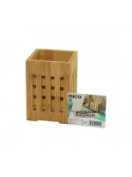 İbico İ22-244 ( Büyük & Kare=10x10cm ) Ahşap Bambu Kaşıklık Organizer*60