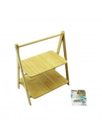 İbico İ22-253 ( Stand & Ayaklı ) ( 2 Katlı ) Ahşap & Bambu Servis Sunum Tahtası ( 18x28cm -- 22x28cm )*12