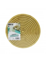 İbico İ22-258 (yuvarlak) (çift Taraflı=düz & Dalgalı Oyuk Kanallı) Ahşap Bambu Sunum Tepsi (28cm)*24