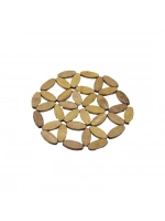 İbico İ22-267 ( Yuvarlak & Çiçek ) Boncuk & Ahşap Nihale*12x30