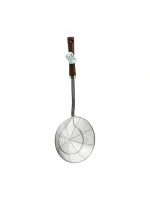 İbico İ22-298 ( 16cm ) ( Akasya Saplı ) Çelik Metal Kevgir*12x10