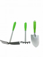 İbico K18-011 ( 3pcs ) ( Metal ) Bahçe Hobi Seti ( Çapa & Tırmık & Kürek ) Plastik Saplı*15