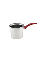 İbico K22-002 ( No-4 ) Çelik Cezve ( Kırmızı Kulp )*100