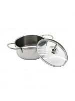 İbico K22-012 ( 14cm ) ( Cam Kapak ) ( Mini) Çelik Tencere*40