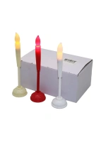 İbico No-265 ( Çubuk Mum ) Ayaklı Led Pilli Mum*24x50