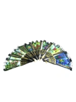İbico ( Resimli & Tüllü ) Bez Yelpaze ( Plastik Saplı )*12x50