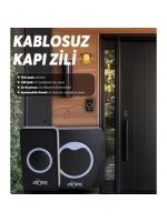 Kablosuz Su Geçirmez Kapı Zili