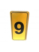 Kapı Numarası No-9 Silikonlu Yapışkanlı*10x20