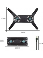Katlanabilir Laptop Soğutucu 2 fanlı