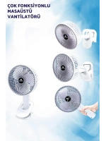 Klipsli Vantilatör & Taşınabilir Fan Şarjlı Fan Bs-5003