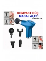 Gold Orion Kompakt Güç Şarjlı Masaj Tabancası - 4 Başlıklı 4 Hız Kademeli Tüm Vücut Masaj Aleti OR-001
