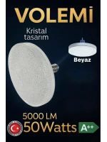 Kristal Tasarım 50W Süper Led Ampul 5000 Lümen E27 Duy Beyaz Işık Yüksek Tasarruflu Lamba Ampul