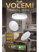 Kristal Tasarım 50W Süper Led Ampul 5000 Lümen E27 Duy Beyaz Işık Yüksek Tasarruflu Lamba Ampul