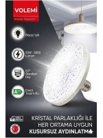 Kristal Tasarım 50W Süper Led Ampul 5000 Lümen E27 Duy Beyaz Işık Yüksek Tasarruflu Lamba Ampul