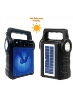 Kts-1706 Taşınabilir Güneş Enerjili Fenerli Bluetooth Hoparlör