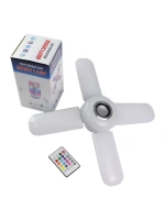 Lamba 4 Kanatlı E27 Duya Takılan Kumandalı Katlanabilir Led Müzik Lamba Işığı Avize Bluetooth Hoparlör